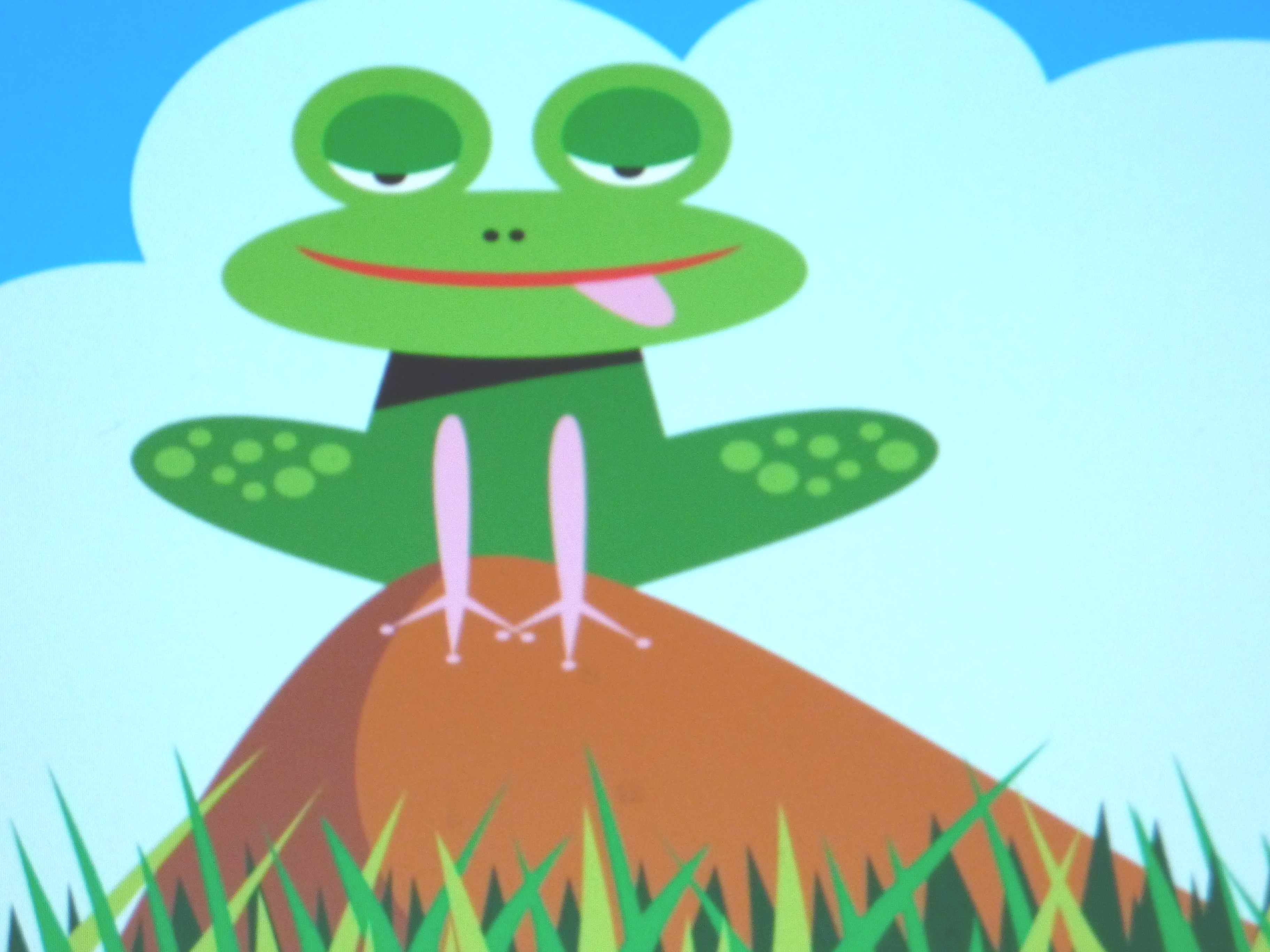 蛙のロゴの写真